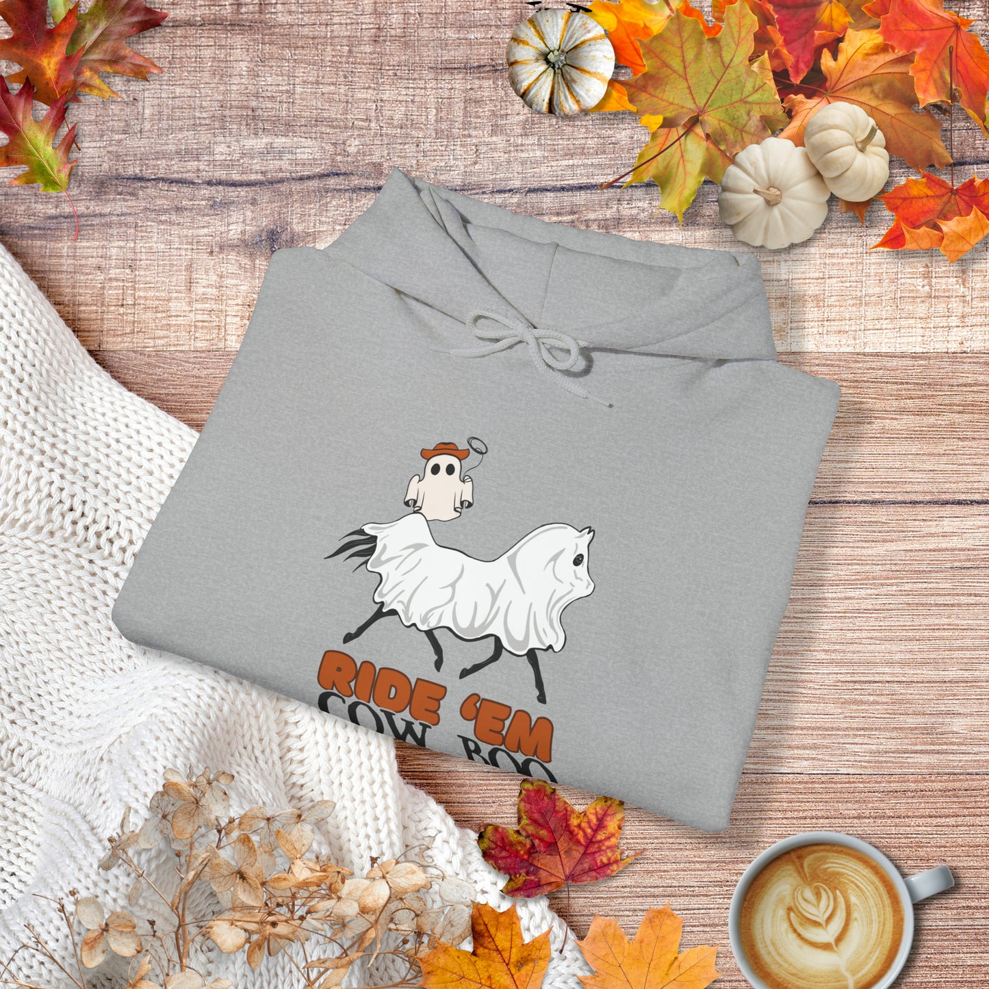 Halloween Horse Hoodie Sweater sweatshirt cute fall top spooky season cute Halloween shirt ghost costume ghost cowboy horse gift