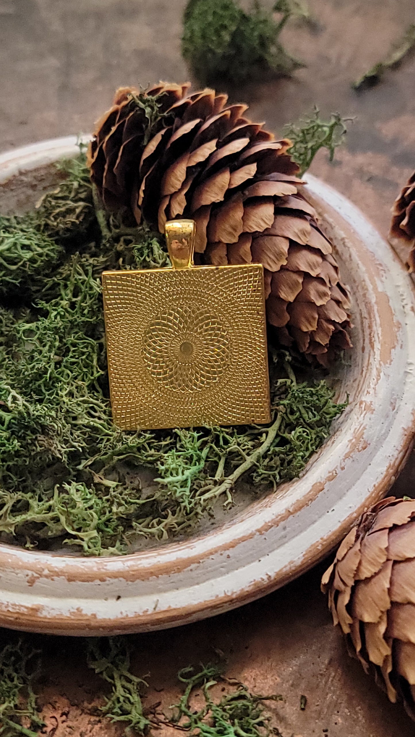 Green cheek conure art print pendant