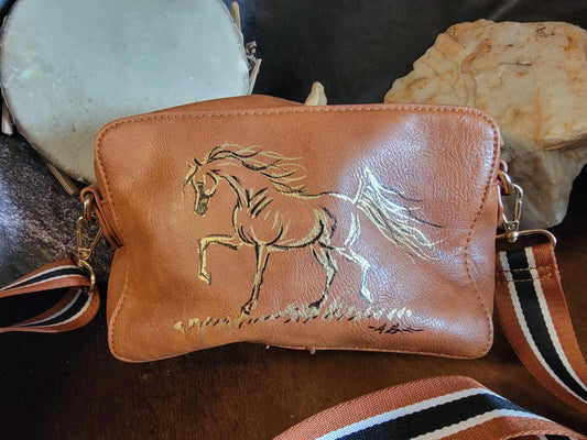 Small cross body Arabian Horse handbag