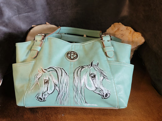 Relic brand Arabian horse leather handbag
