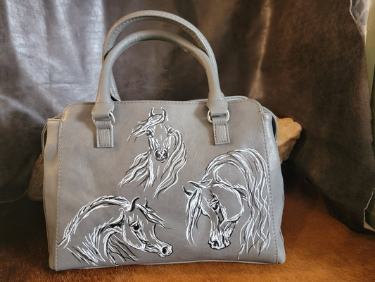Grey Arabian Horse handbag