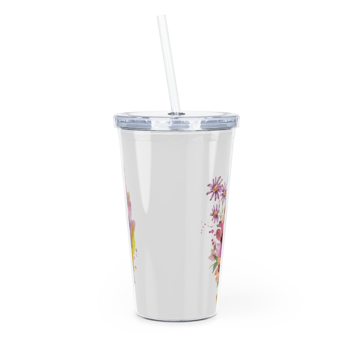 Plastic Tumbler with Straw