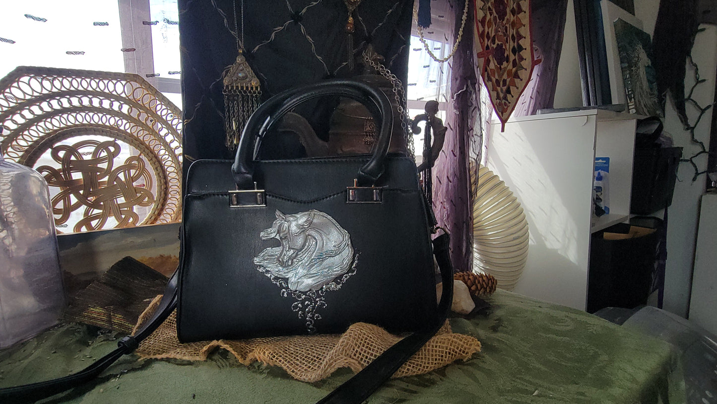 BLACK Arabian Horse handbag New with tags