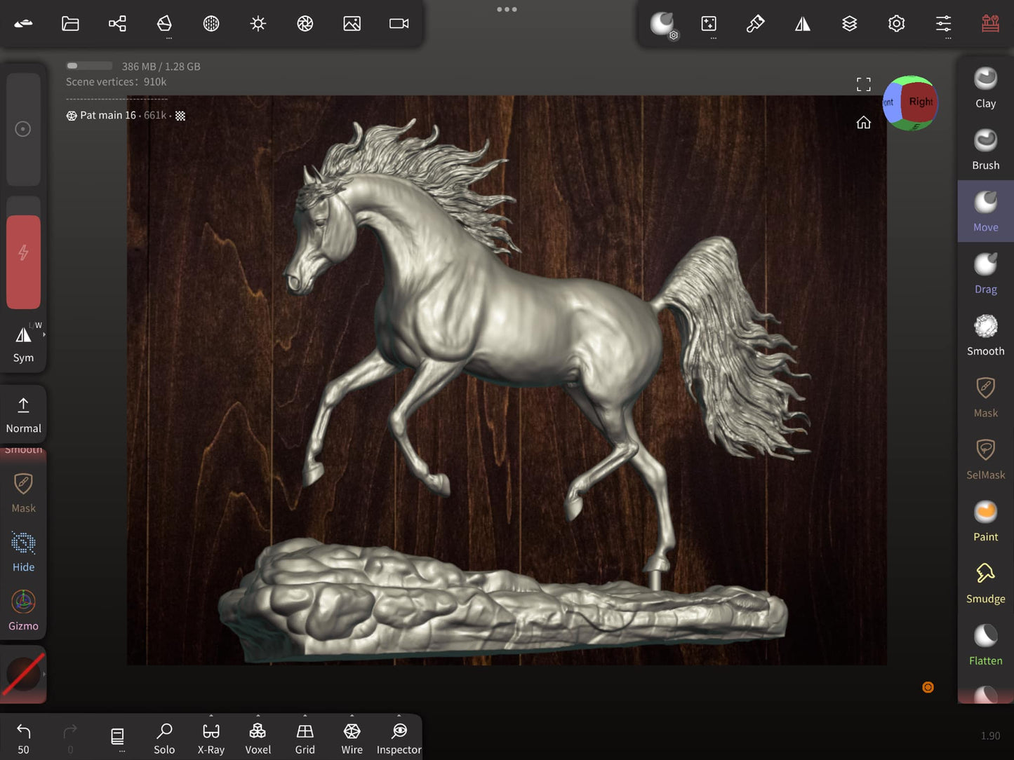 Patanjali Arabian Stallion Sculpture Artist Resin Model Horse Unpainted