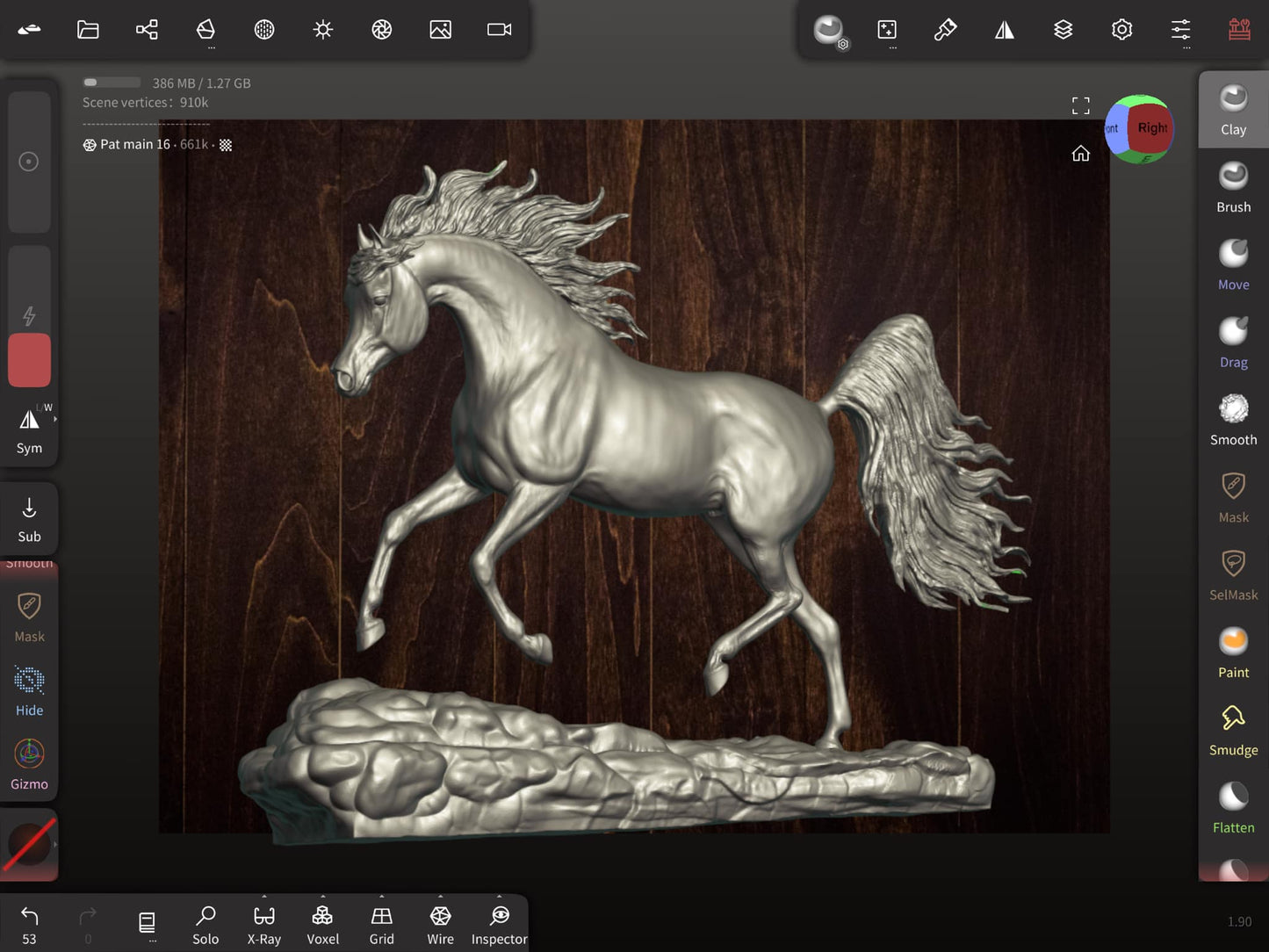Digital STL Model Arabian Horse Stallion Patanjali