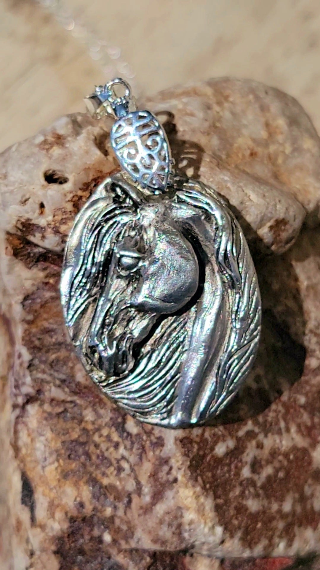 Pewter Horse Necklace