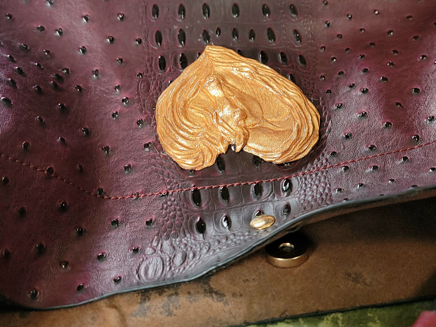 Arabian Horse alligator leather large tote bag