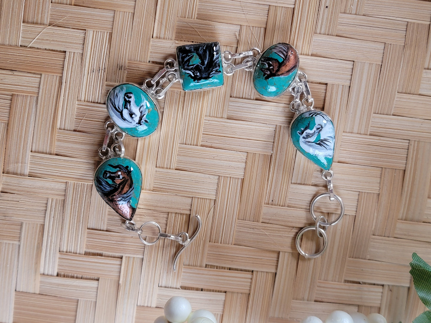 Arabian Horse Turquoise Sterling Silver Bracelet