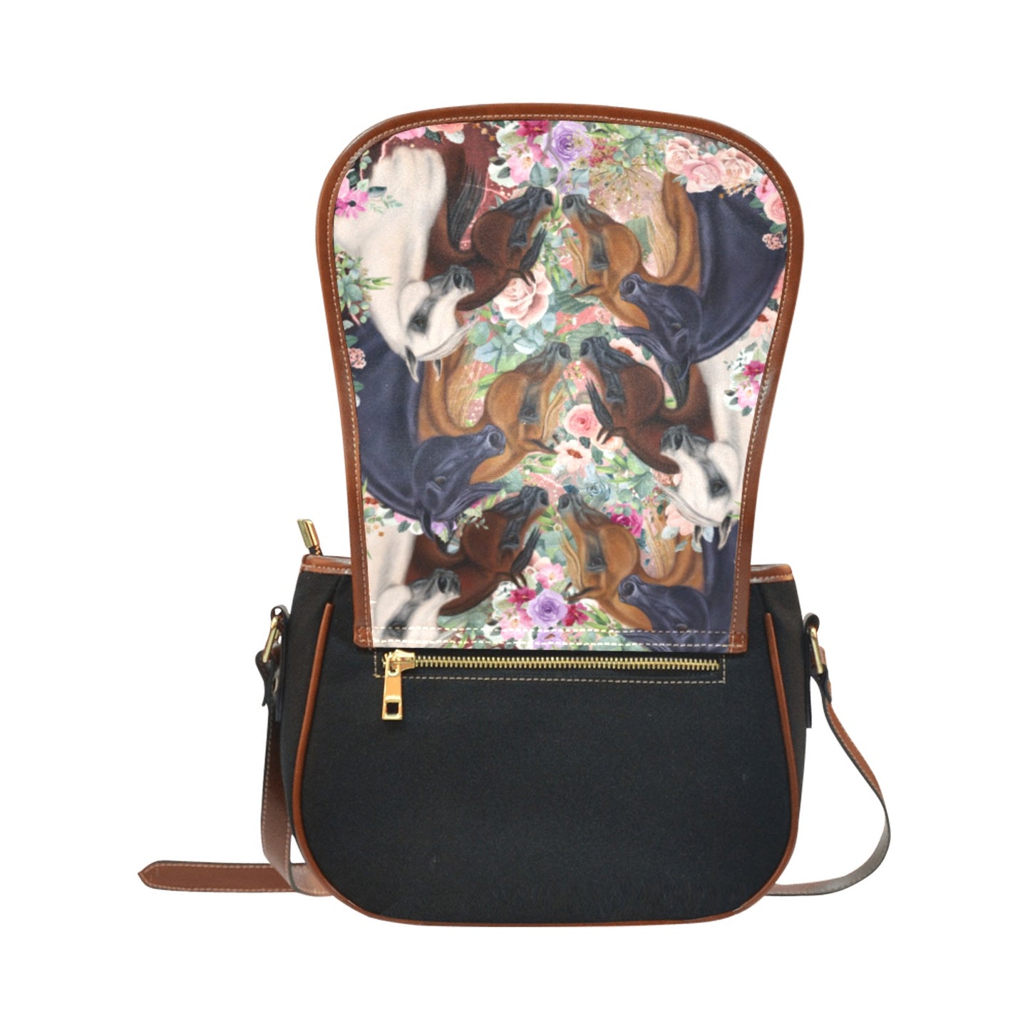 Arabian Horse herd Floral bag Saddle Bag/Small
