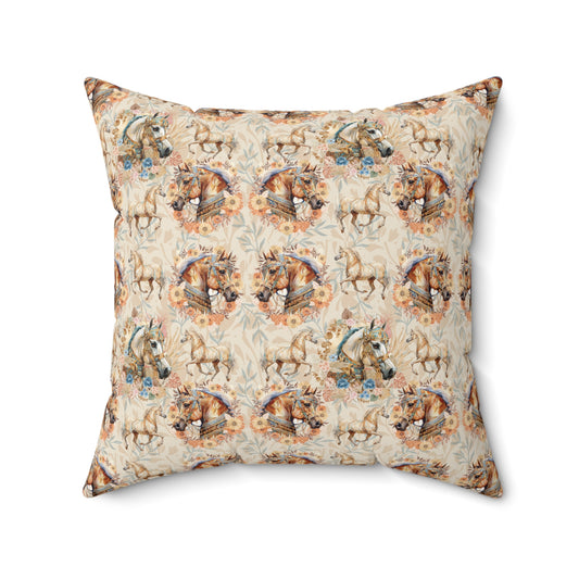 Arabian horse  Polyester Square Pillow