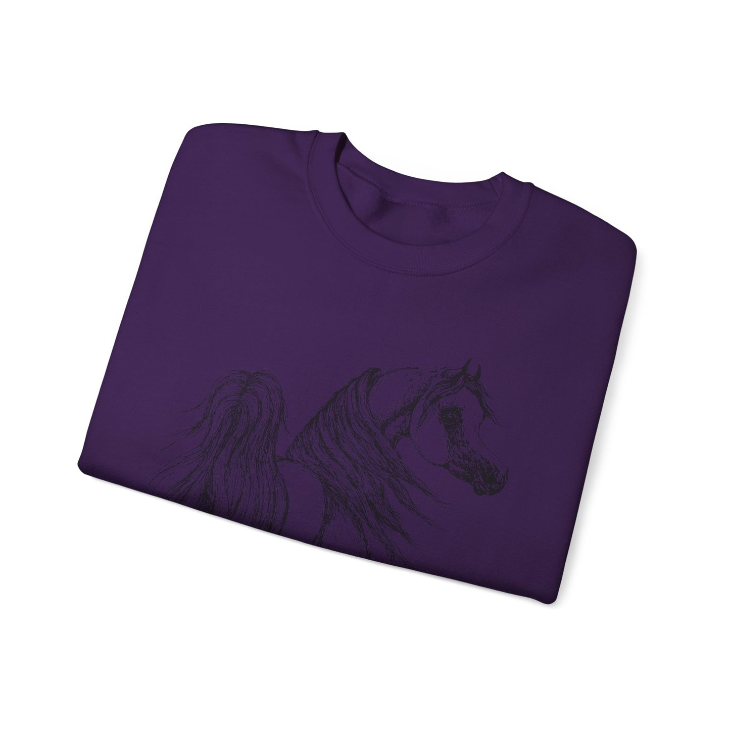 Arabian Horse drawing Horse Shirt Horse Art Unisex Heavy Blend Crewneck Sweatshirt