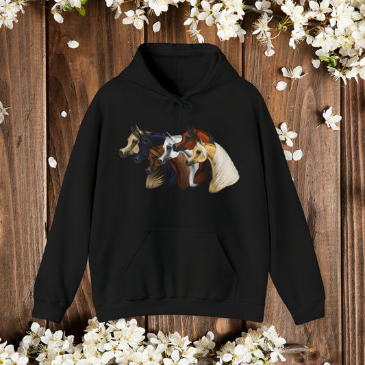 Horse Hoodie Sweatshirt Arabian horses unisex sweater barn shirt womens top horse shirt gift for horse owner trainer veterinarian tech
