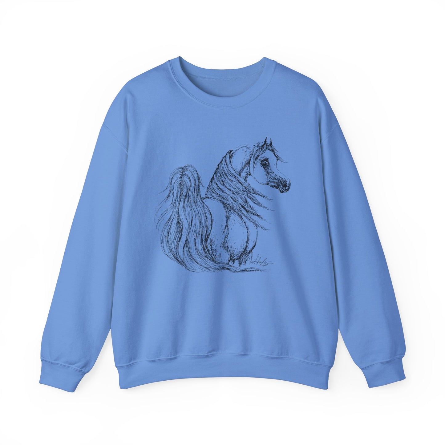 Arabian Horse drawing Horse Shirt Horse Art Unisex Heavy Blend Crewneck Sweatshirt