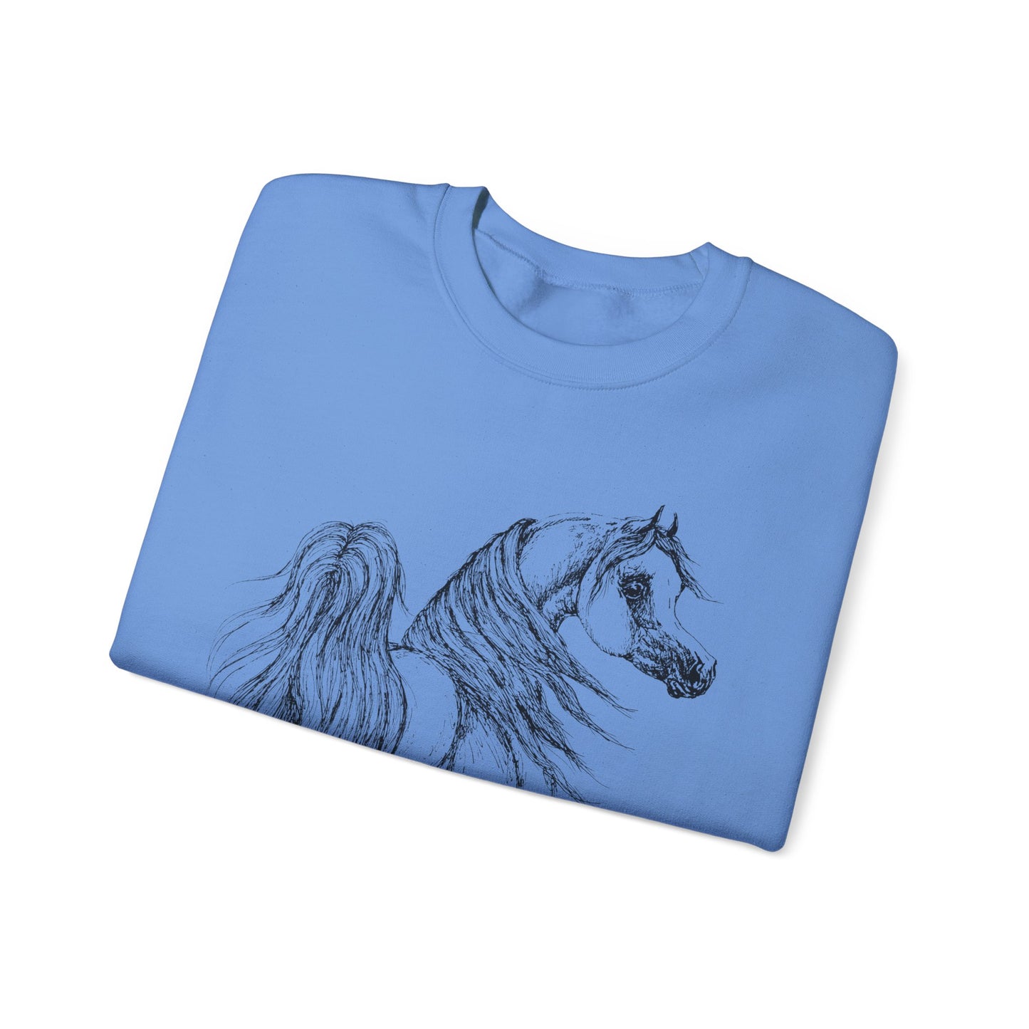 Arabian Horse drawing Horse Shirt Horse Art Unisex Heavy Blend Crewneck Sweatshirt