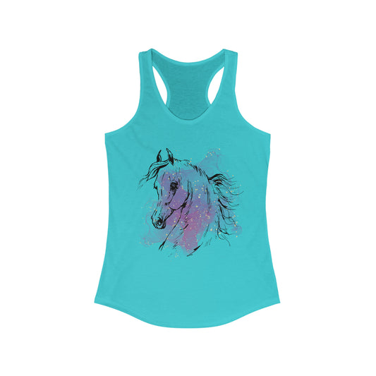 Arabian Horse Head Women's  Racerback Tank top Horse Shirt Horse Gift