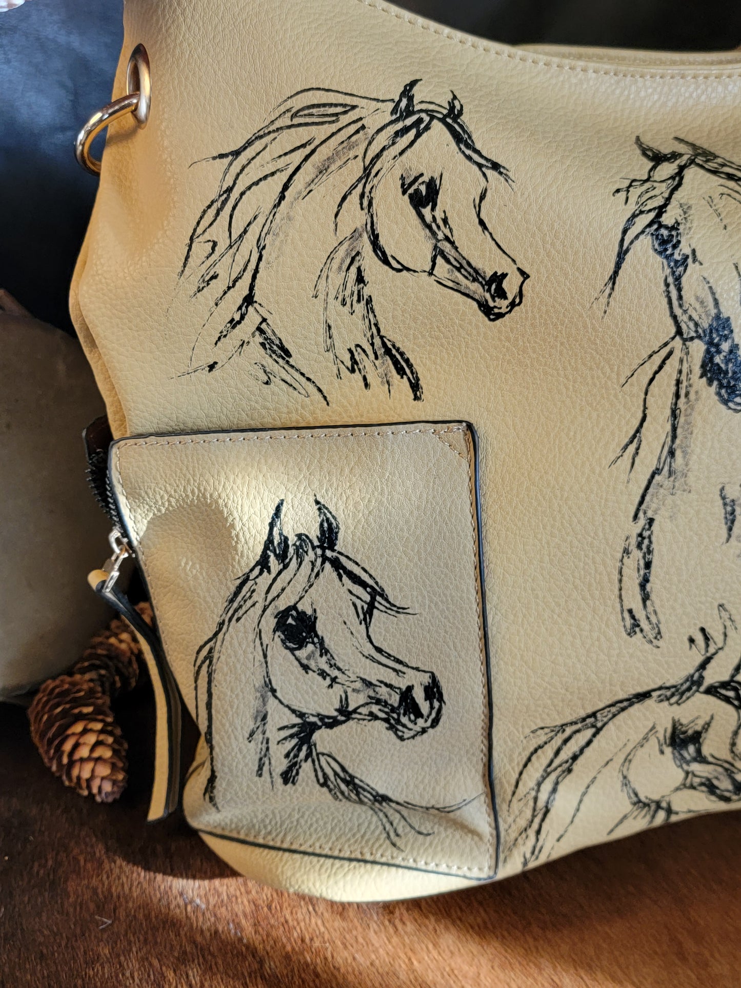 Hand painted Arabian horse tote bag