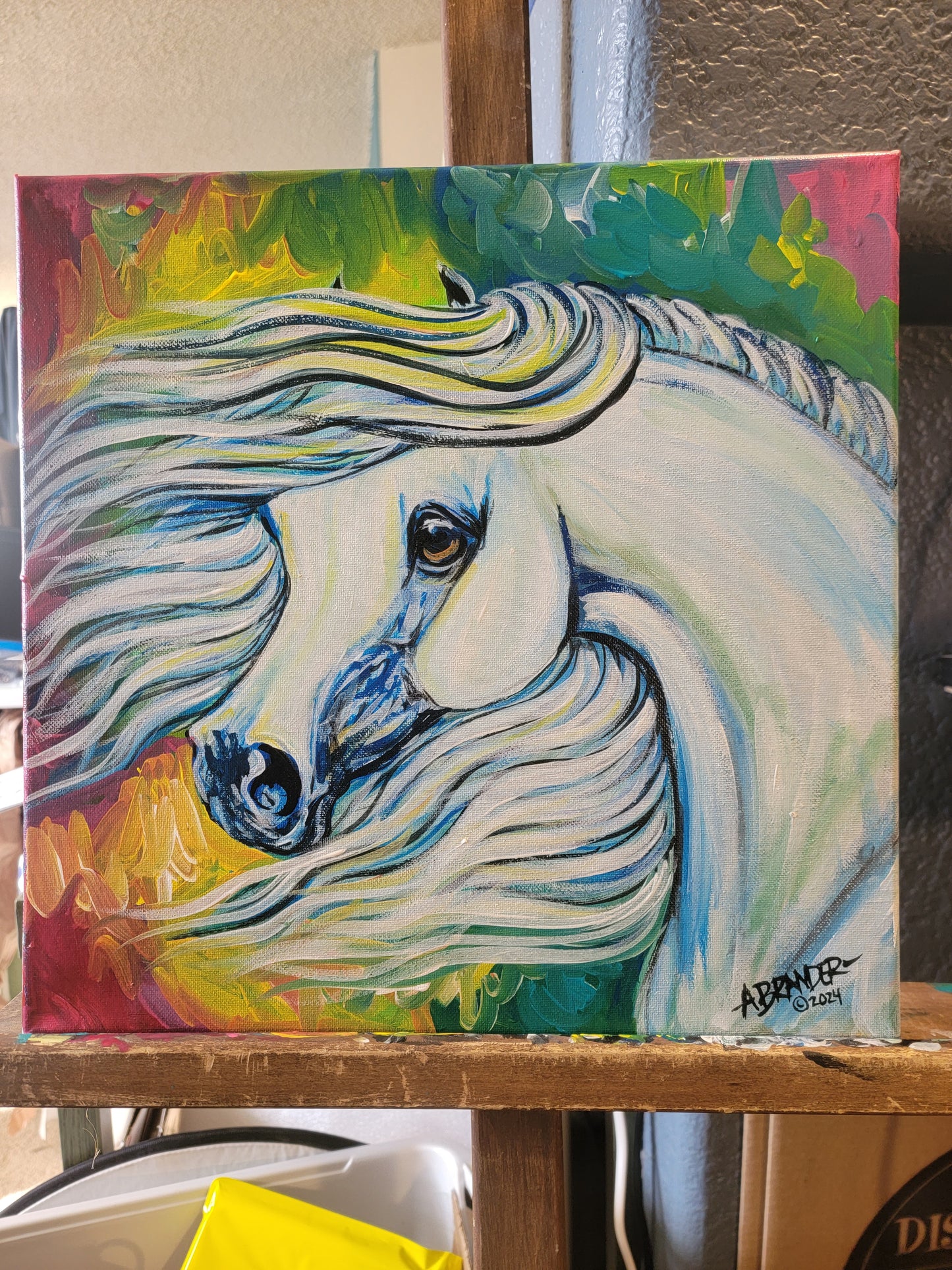 Arabian Horse Original Painting on Canvas
