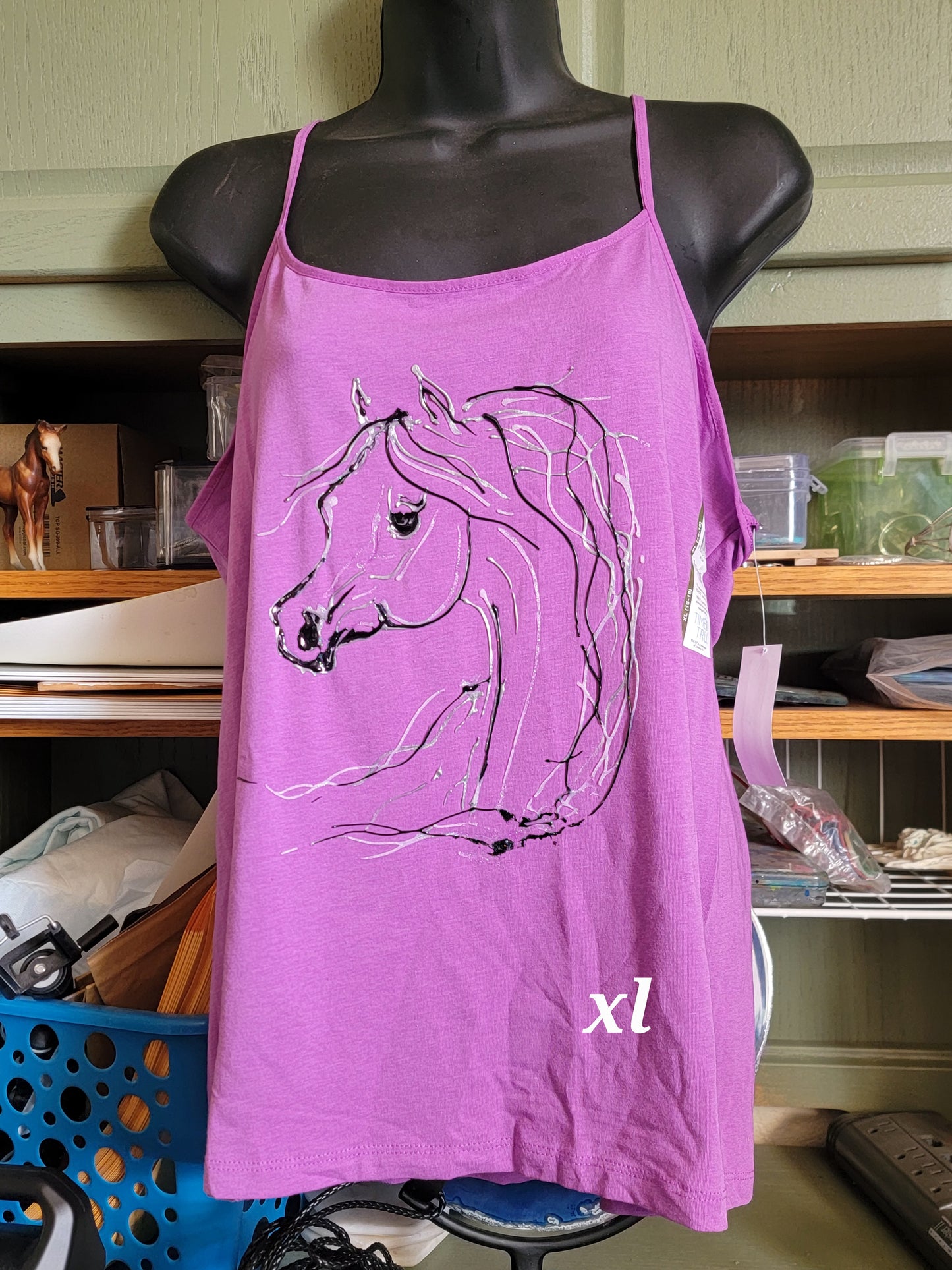 Arabian Horse hand painted tank xl