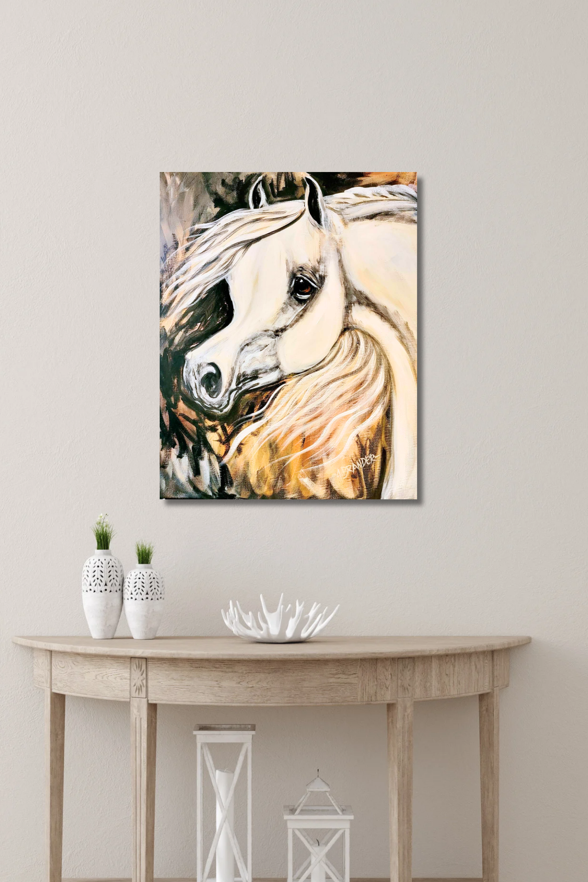 Original acrylic painting of an Arabian horse