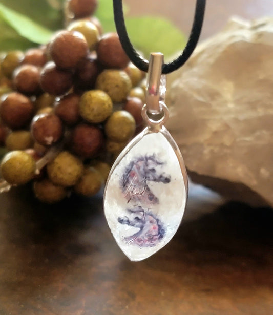 Arabian Horse Moonstone pendant Necklace