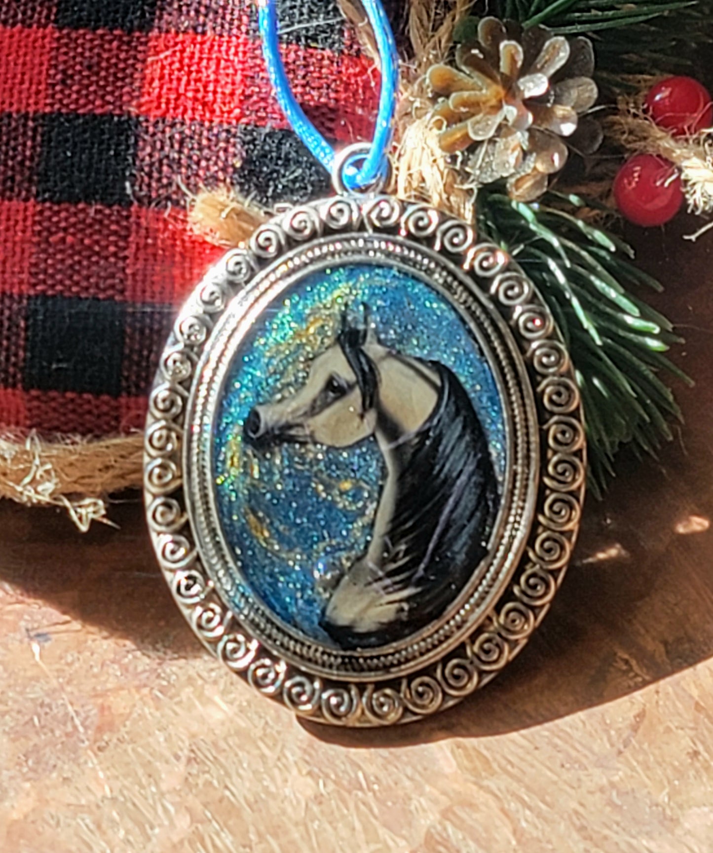 Buckskin Arabian Horse Pendant Holiday ornament