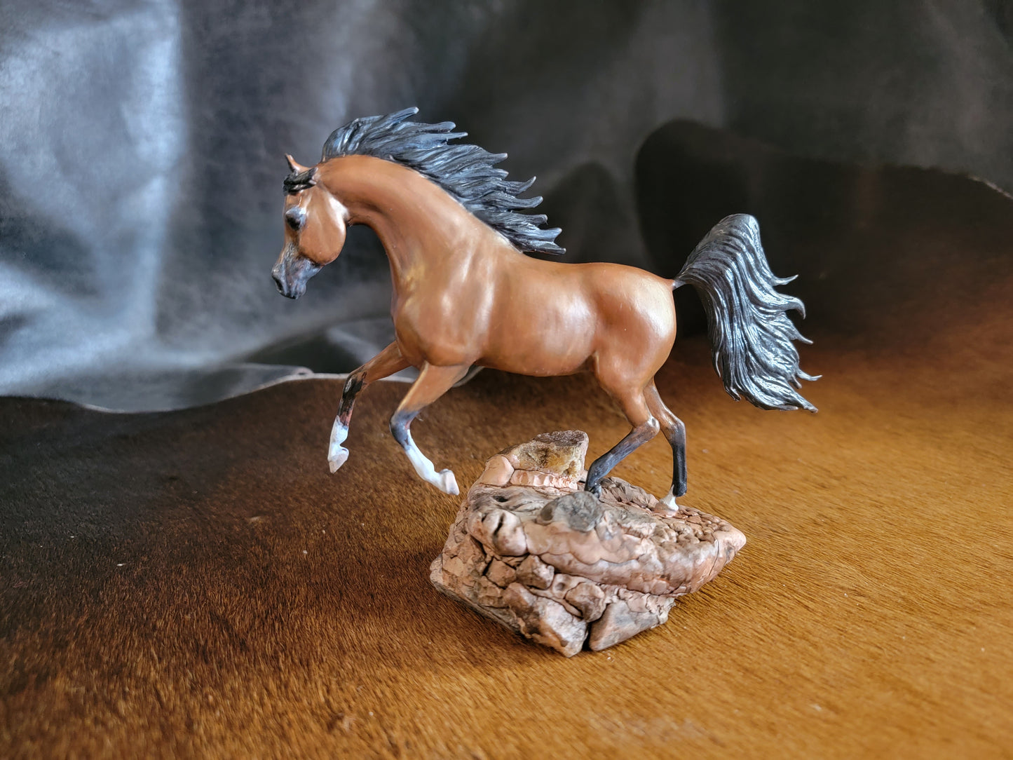 Patanjali Arabian Stallion Sculpture Artist Resin Model Horse