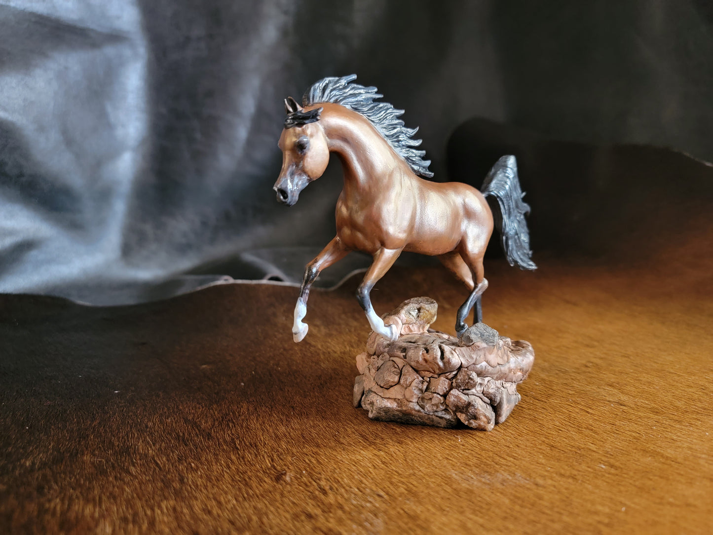 Patanjali Arabian Stallion Sculpture Artist Resin Model Horse