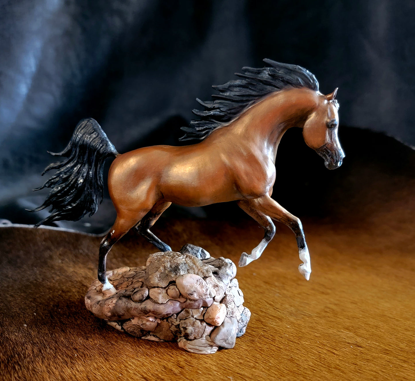 Patanjali Arabian Stallion Sculpture Artist Resin Model Horse