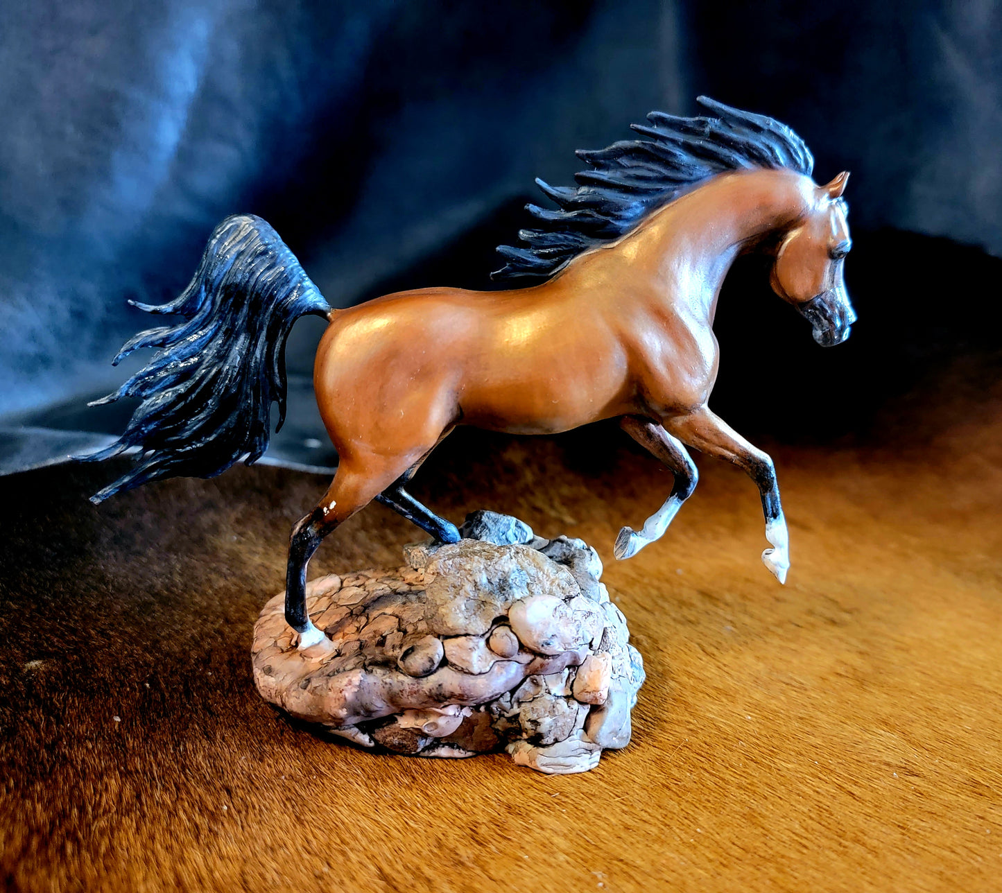 Patanjali Arabian Stallion Sculpture Artist Resin Model Horse