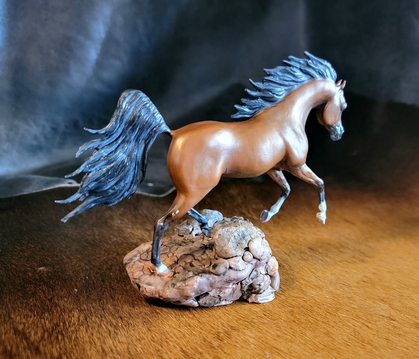 Patanjali Arabian Stallion Sculpture Artist Resin Model Horse