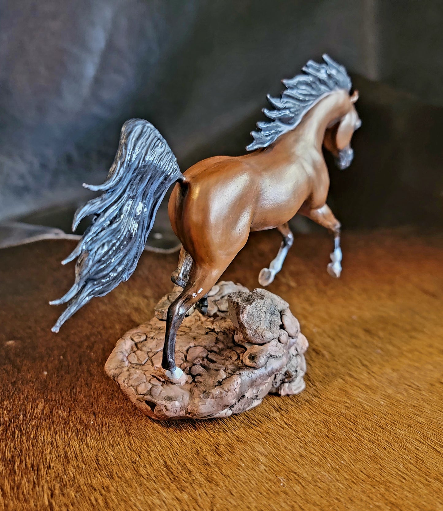 Patanjali Arabian Stallion Sculpture Artist Resin Model Horse