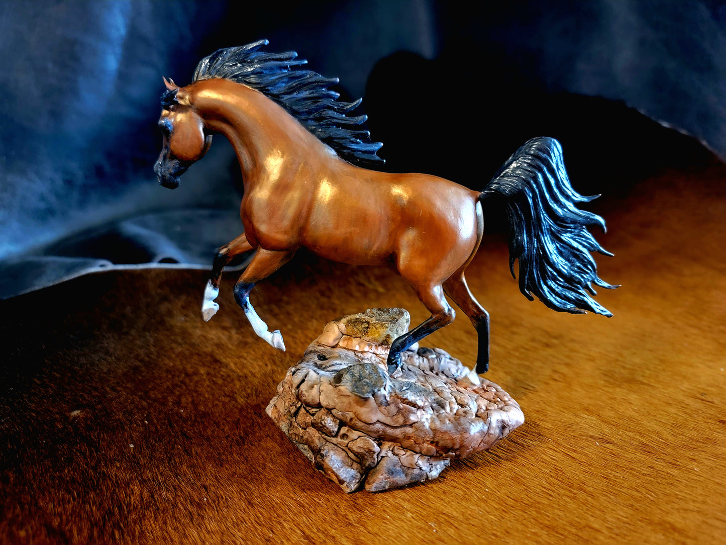 Patanjali Arabian Stallion Sculpture Artist Resin Model Horse