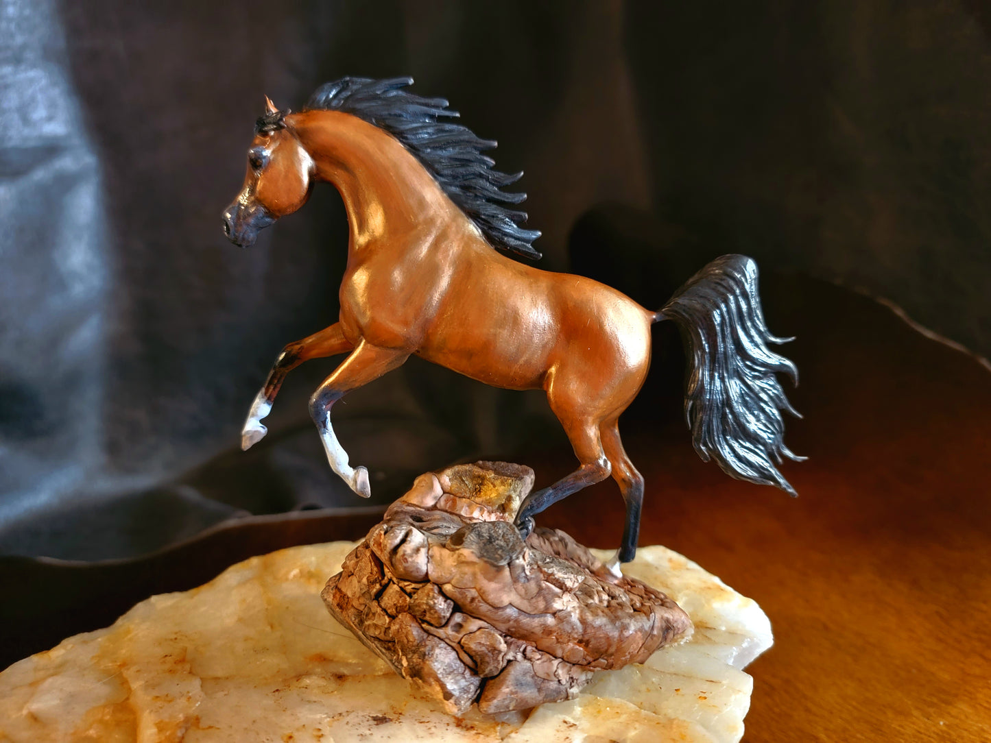 Patanjali Arabian Stallion Sculpture Artist Resin Model Horse