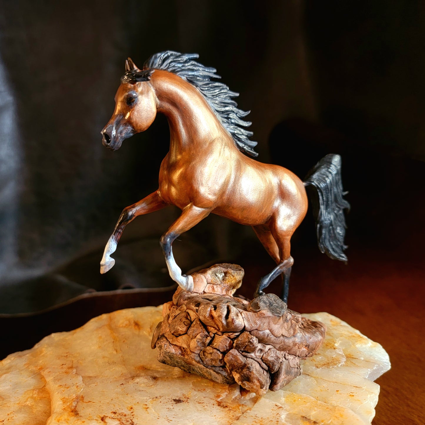 Patanjali Arabian Stallion Sculpture Artist Resin Model Horse