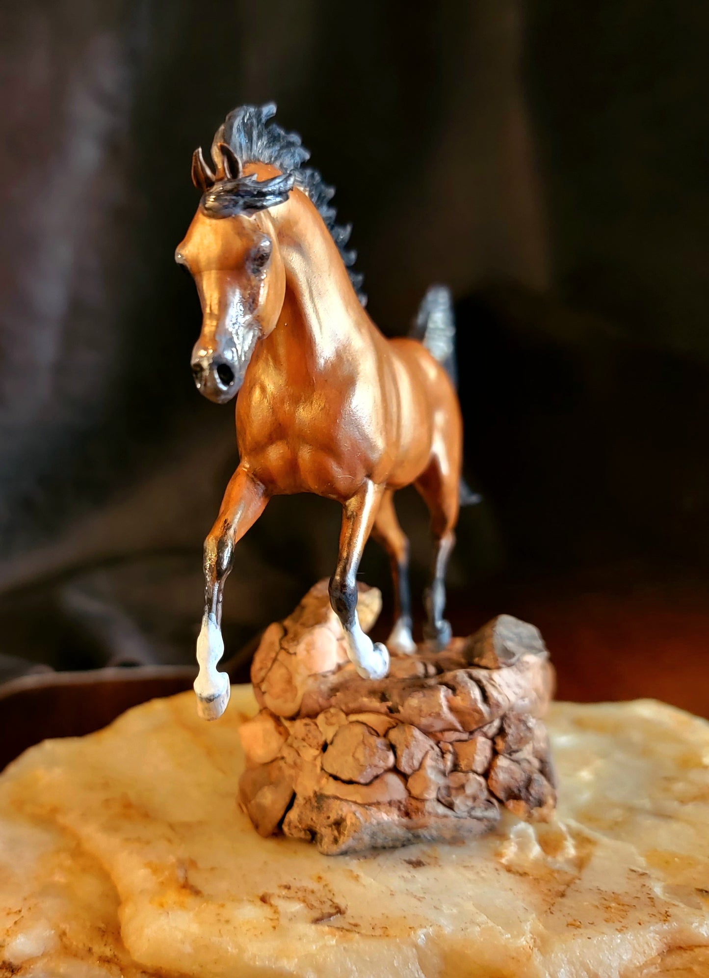 Patanjali Arabian Stallion Sculpture Artist Resin Model Horse