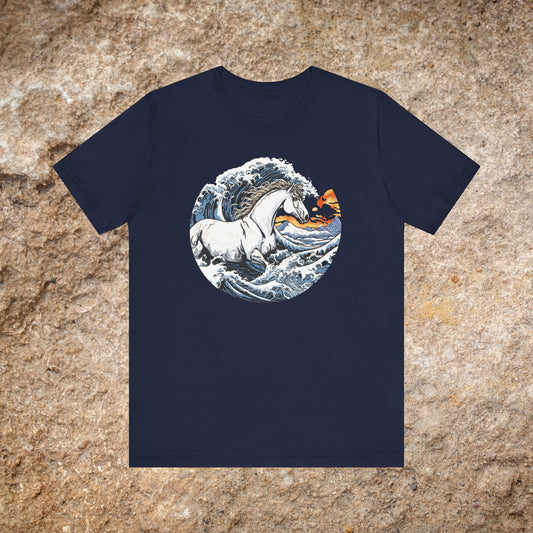 Horse Hokusai Shirt Japanese Equine art Horse art gift for horse lover unisex design vintage sunset equestrian cute horse shirt