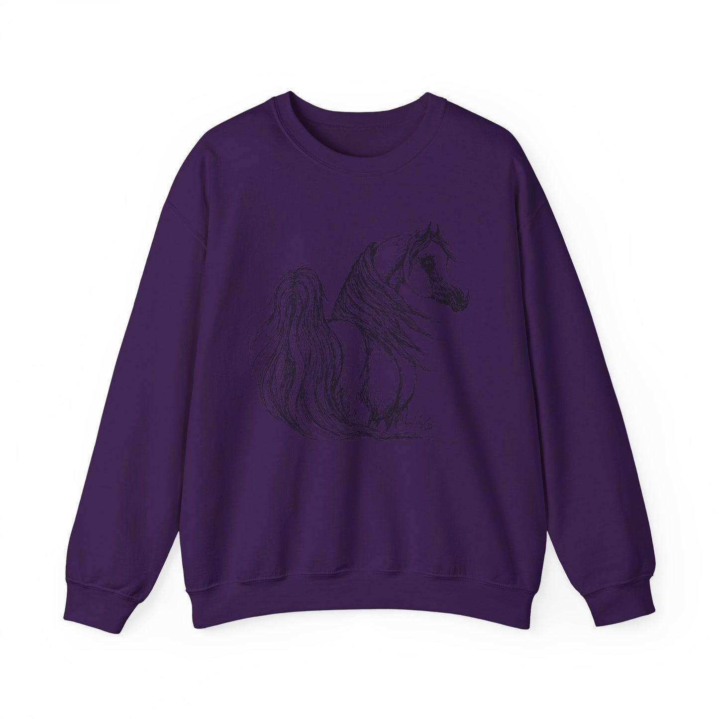 Arabian Horse drawing Horse Shirt Horse Art Unisex Heavy Blend Crewneck Sweatshirt