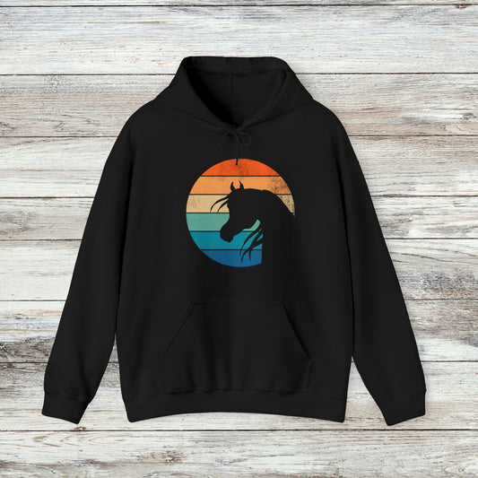 Unisex Horse Hoodie Hooded Sweatshirt vintage sun fall vibes equestrian horse riding western gift for horse lover top shirt sweater
