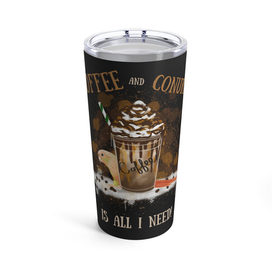 Cute pineapple green cheek conure parrot Tumbler 20oz gift for coffee lover bird lover funny tumbler