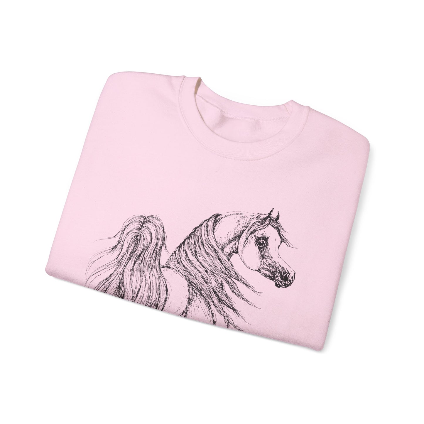 Arabian Horse drawing Horse Shirt Horse Art Unisex Heavy Blend Crewneck Sweatshirt