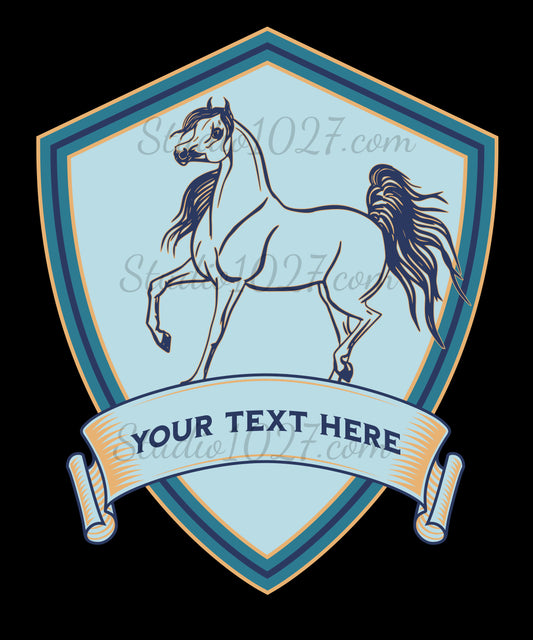 Simple Arabian Horse Farm Logo