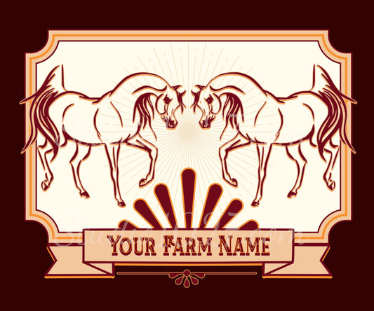 Clean Simple Arabian Horse Farm Logo
