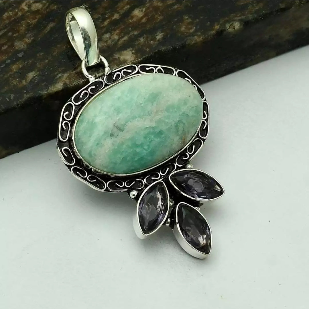 Photo on sterling silver gemstone jewelry