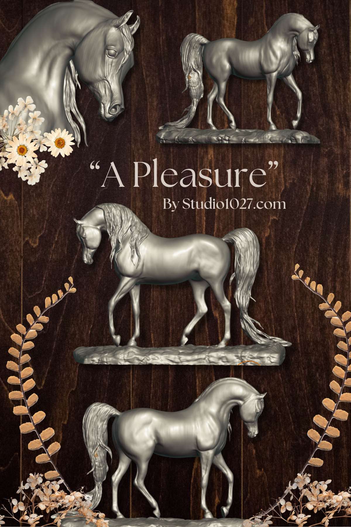 Custom Painted Arabian Western Pleasure sculpture