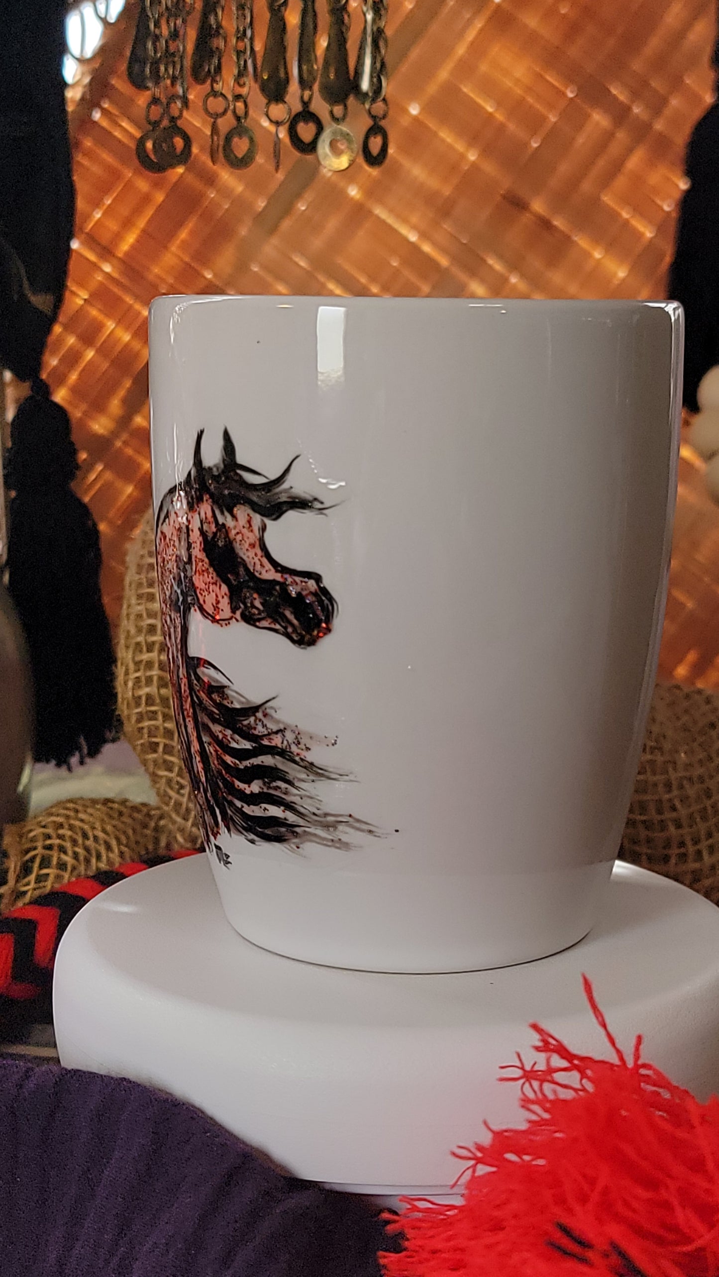 Arabian Horse hand painted coffee mug