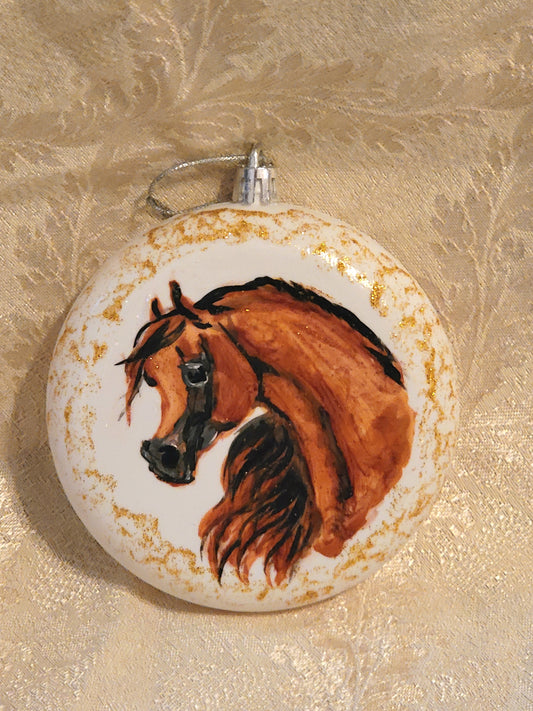 Hand painted Arabian Horse ornaments