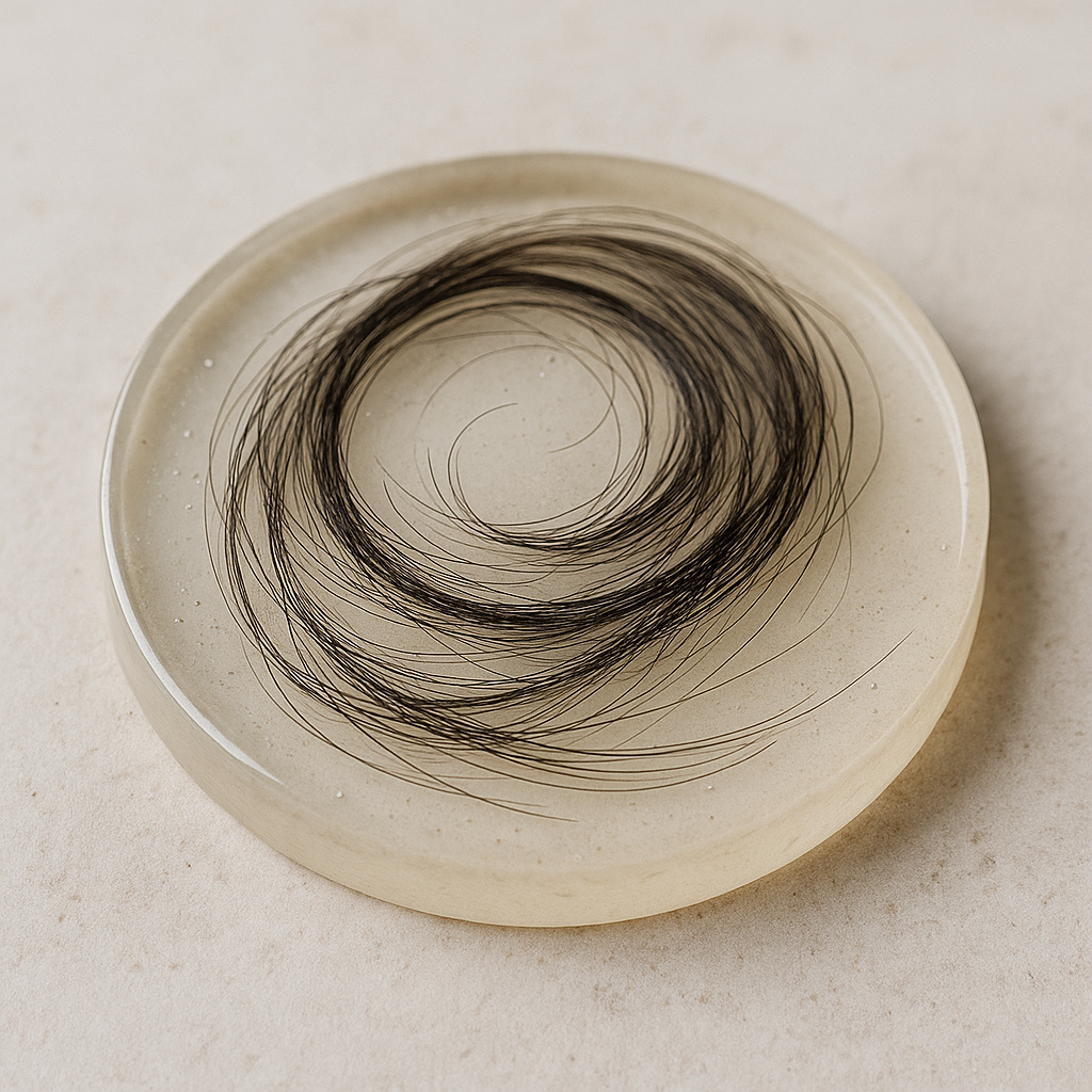 Horse Hair Memorial Coaster  or Ornament