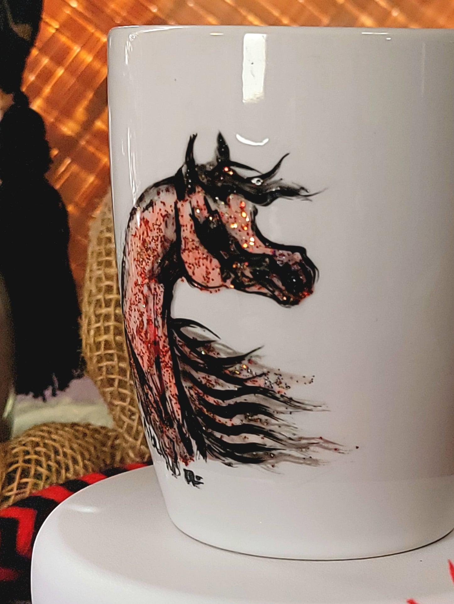 Arabian Horse hand painted coffee mug