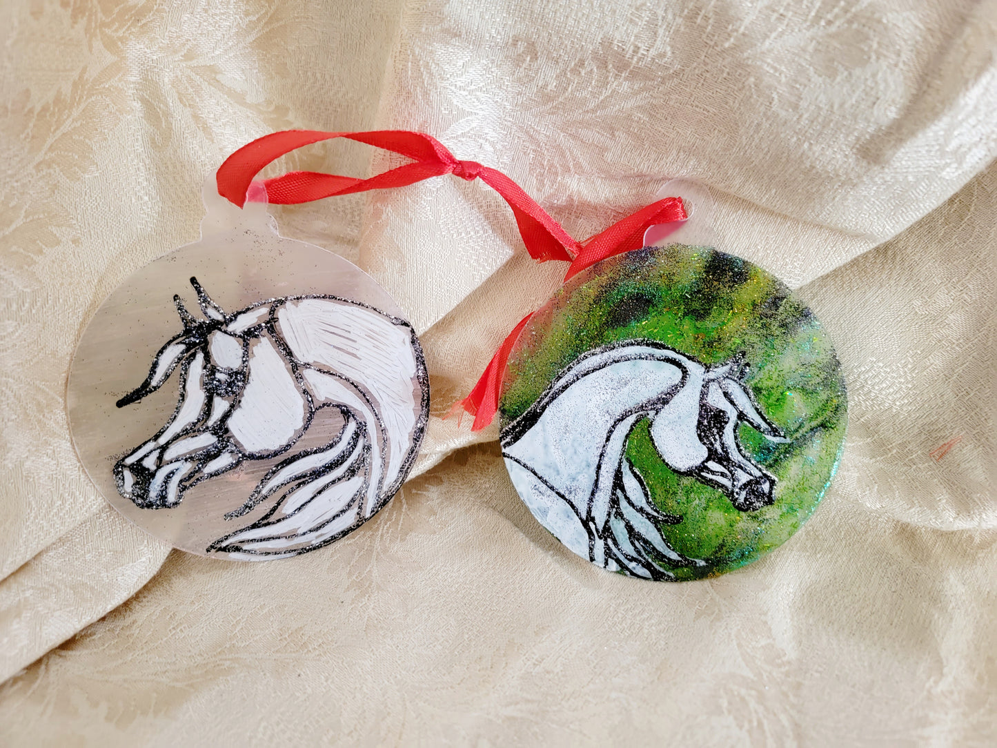 Hand painted Arabian Horse ornaments