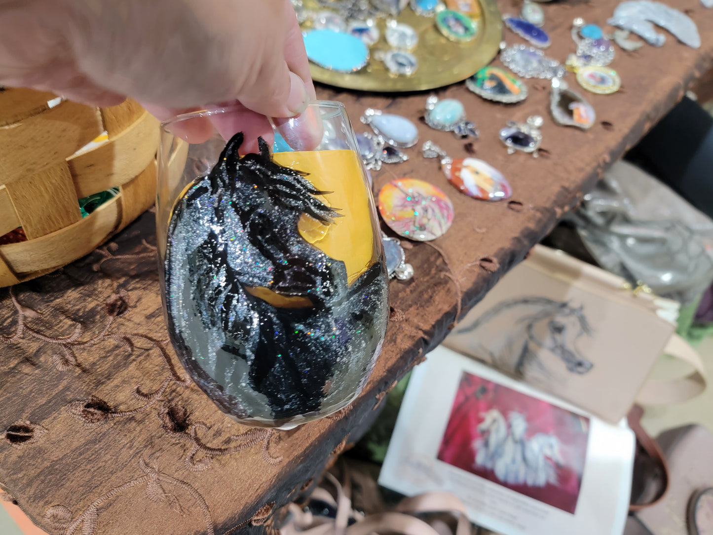 Custom Hand Painted Wine Glasses